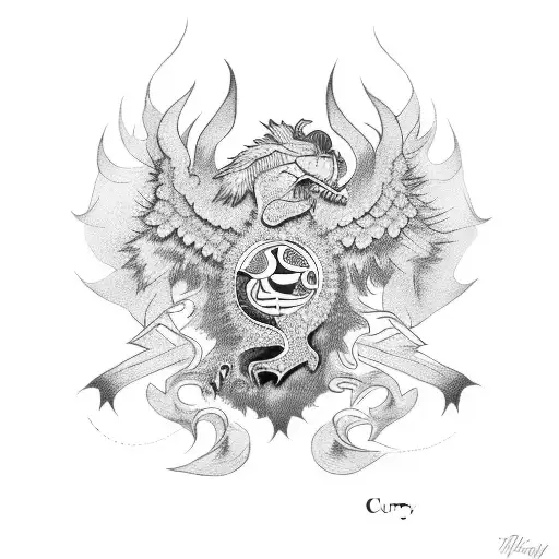 curry coat of arms tattoo design idea