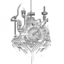 pump Jack tattoo design idea