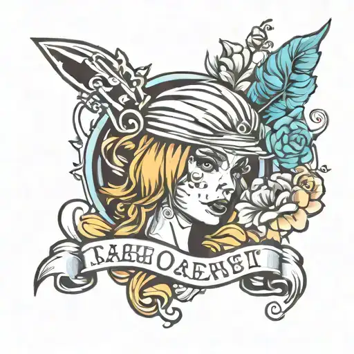 daughter name tattoo design idea