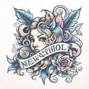 daughter name tattoo design idea