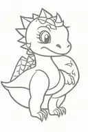 dinosaur princess tattoo design idea