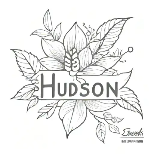 small tattoo for a person named Hudson born on the second of September   tattoo design idea