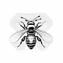 Honey Bee tattoo design idea