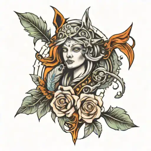 sculpture tattoo design idea