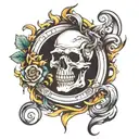 capital sin greed tattoo design idea