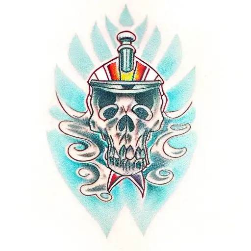 Hammer with wrech tattoo design idea