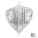 heartbeat (isoelectric line) with February 4th, 2024 in Roman numerals  tattoo design idea