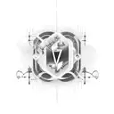 heartbeat (isoelectric line) with February 4th, 2024 in Roman numerals  tattoo design idea
