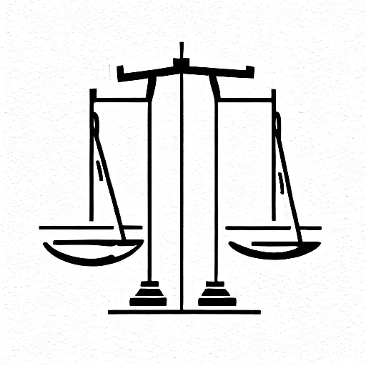 scales of justice tattoo design idea