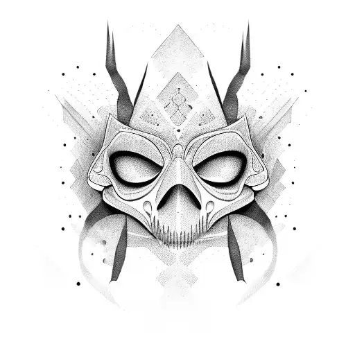 bipolar masks tattoo design idea