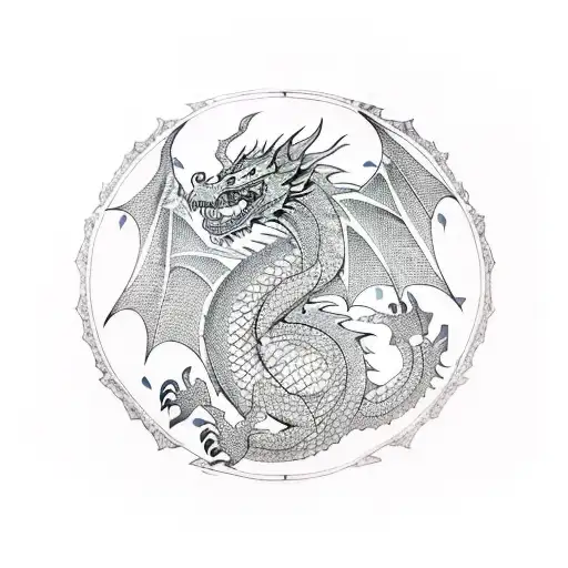 A dragon whose fire mouth is the map of Iran  tattoo design idea