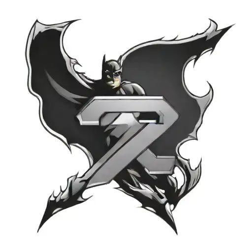 I want a small tattoo with the font of DC Comics. the logo will be replaced by the word "2x" tattoo design idea