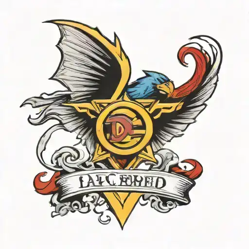 I want a small tattoo with the font of DC Comics. The colors will include yellow, and red from Flash.  tattoo design idea