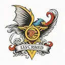 I want a small tattoo with the font of DC Comics. The colors will include yellow, and red from Flash.  tattoo design idea