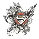 I want a small tattoo with the font of DC Comics. The colors will include yellow, and red from Flash.  tattoo design idea