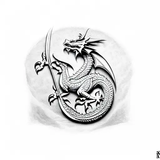 welsh Dragon tattoo design idea