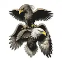 Polish eagle and american eagle tattoo design idea