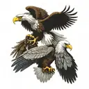 Polish eagle and american eagle tattoo design idea