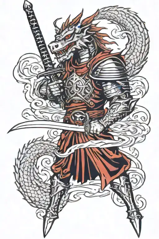 Berserk Dragon Slayer Sword wrapped tattoo design idea