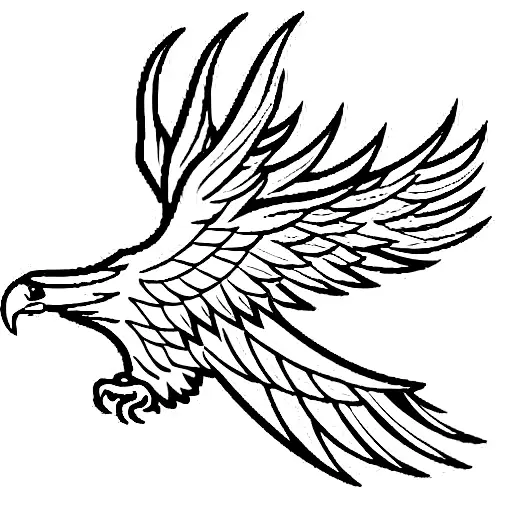 eagle wings with christian cross tattoo design idea
