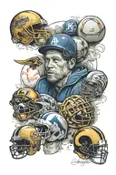 Los Angeles California , Dodgers , Lakers , Rams  tattoo design idea