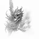 corvo pássaro  tattoo design idea