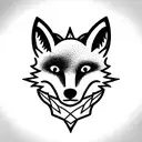 a fox and Wolf  tattoo design idea