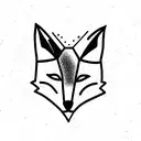 a fox and Wolf  tattoo design idea