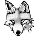 a fox and Wolf  tattoo design idea