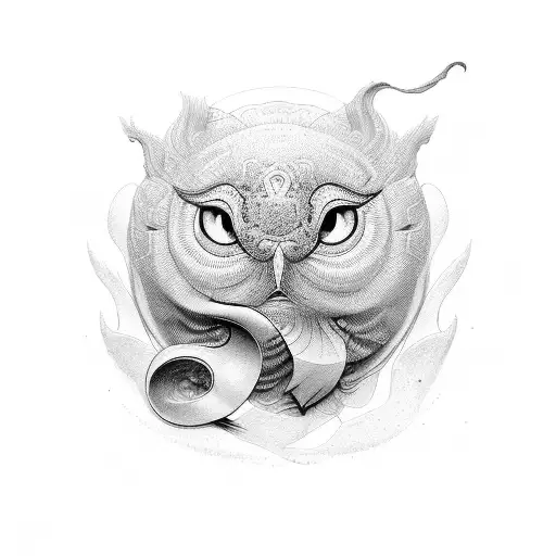 The design features a single dumpling, rendered in a stylized manner, emphasizing it's elegant shape and texture.  tattoo design idea