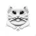 The design features a single dumpling, rendered in a stylized manner, emphasizing it's elegant shape and texture.  tattoo design idea