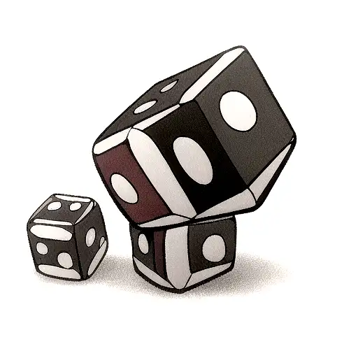 Dice tattoo design idea