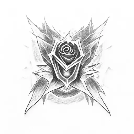 yugioh, black rose dragon tattoo design idea