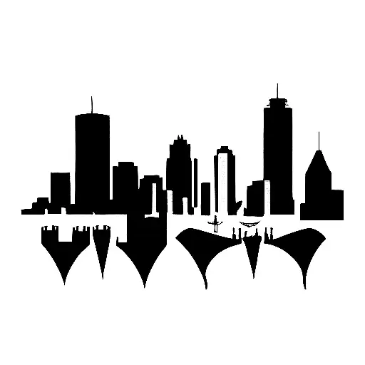 Boston Skyline, sports, discrete tattoo design idea