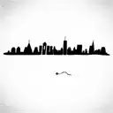 Boston Skyline tattoo design idea