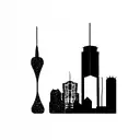 Boston Skyline tattoo design idea