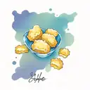 I love you chicken nuggets tattoo design idea