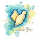 I love you chicken nuggets tattoo design idea