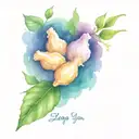 I love you chicken nuggets tattoo design idea