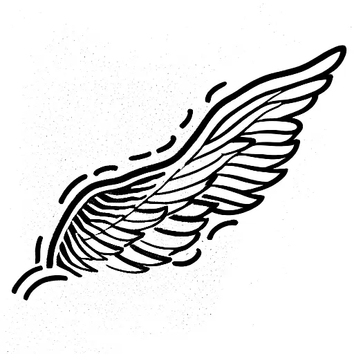 wings emerging from the loops of infinity tattoo design idea