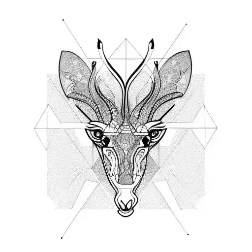 gazelle, eyes women tattoo design idea