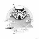 Star Wars with tools tattoo design idea
