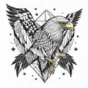 Who satisfieth thy mouth with good things; so that thy youth is renewed like the eagle's. wings, sky, stars, girly tattoo design idea