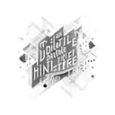 Create an abstract design featuring the words "Still Here" in a unique font that blends into the overall design. Use dif tattoo design idea