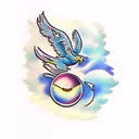 sky's the limit tattoo design idea