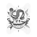 laugh now cry later tattoo design idea