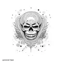 laugh now cry later tattoo design idea