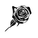 bean sprout with rose growing out of it tattoo design idea