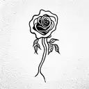 bean sprout with rose growing out of it tattoo design idea