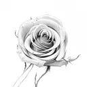 bean sprout with rose growing out of it tattoo design idea